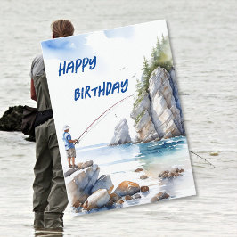 釣り好きの人へ 誕生日カード カード