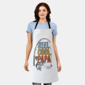 釣り好きパパのためのTシャツデザイン_1 エプロン (着用した状態)