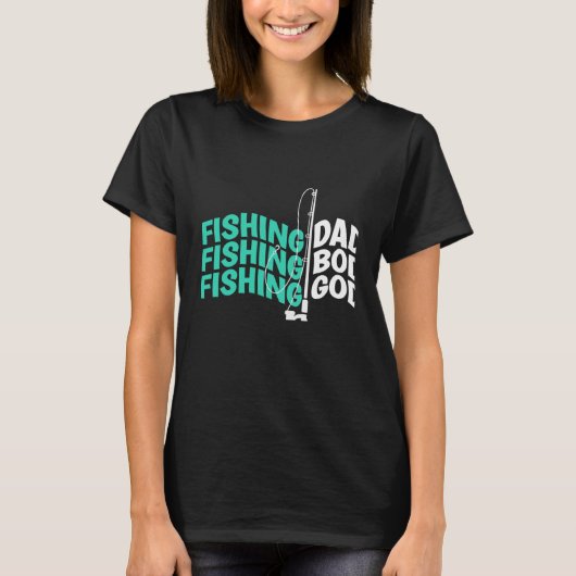 釣り好きパパのボディ神 釣り好きお父さん 釣り Tシャツ (正面)
