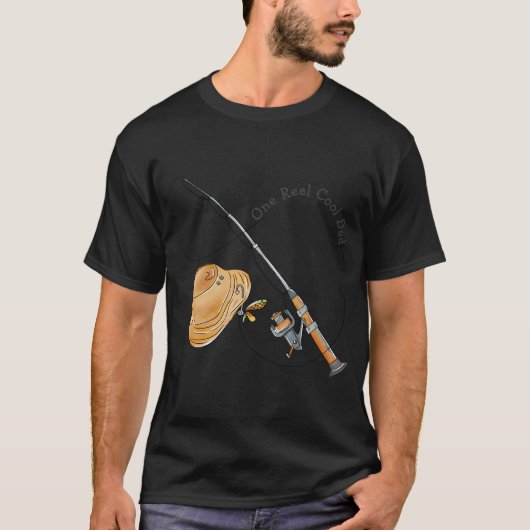 釣り好きパパ最高 フィッシングダダジョーク Tシャツ (正面)