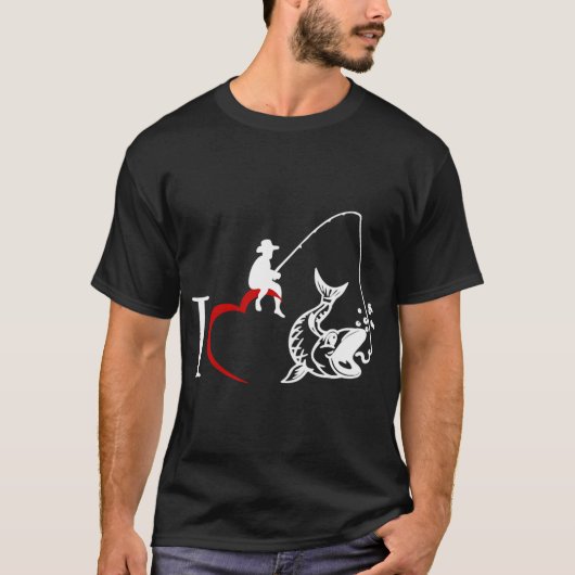 釣り好き - 釣り人 Tシャツ (正面)