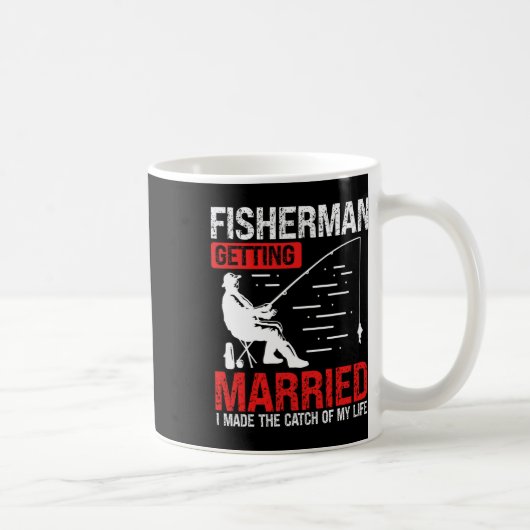 釣り婚約で人生最高の釣果をゲットした コーヒーマグカップ (右)