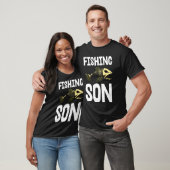 釣り息子Tシャツ スケルトン 魚の骨Tシャツ 鋭い歯 Tシャツ (ユニセックス)