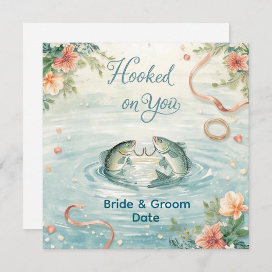 釣り愛好家のあなたへの招待に引っ掛かって 招待状 (正面/裏面)