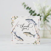 釣り愛好家の感謝を魚と花で サンキューカード (スタンド正面)
