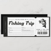 釣り旅行 ギフト チケット 証明書 招待状 (正面/裏面)