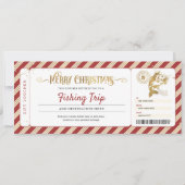 釣り旅行 クリスマス ギフト券 証明書 招待状 (正面)