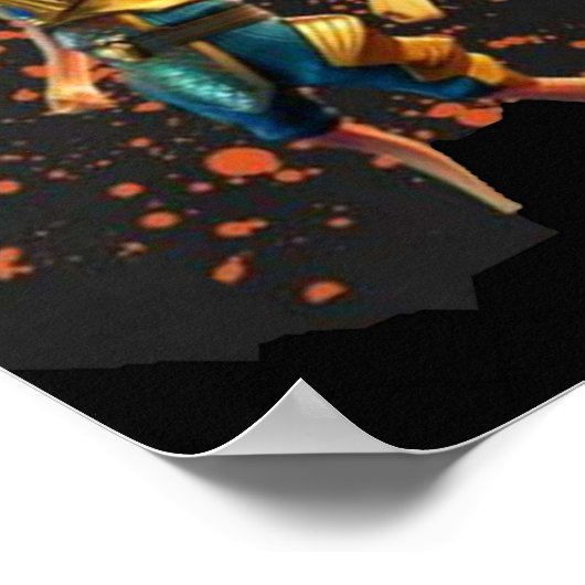 釣り棒 ポスター (角)