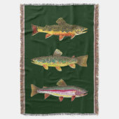 釣り漁師·漁女用の三マス スローブランケット (正面縦)