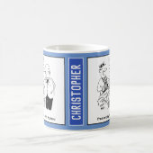 釣り物屋はビカールにサバの神聖な物を売る。 コーヒーマグカップ (中央)