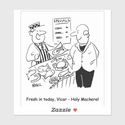 釣り物屋はビサーリーサバを提供している。おもしろい シール (シート)