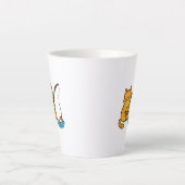 釣り猫 カフェラテマグ (正面)