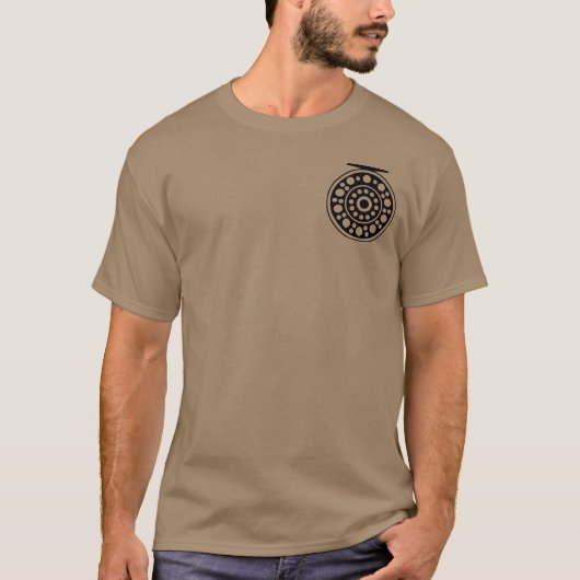 釣り用フライリールのアートワーク Tシャツ (正面)