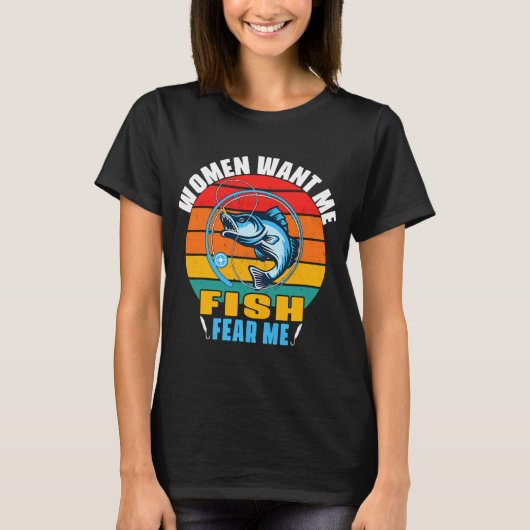 釣り竿を持つ漁師のコウノトリ Tシャツ (正面)