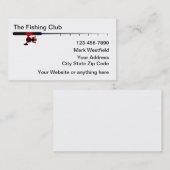 釣り竿テーマのシンプルビジネスカード 名刺 (正面/裏面)