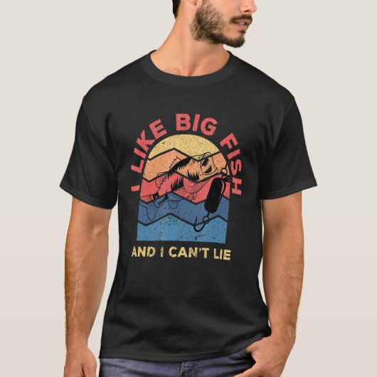 釣り竿 釣り針 Tシャツ (正面)