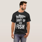 釣り糸付きの釣り電話 - 笑える魚 Tシャツ (正面フル)