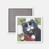 釣り糸 – ねこ磁石 マグネット (正面/裏面)