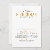 釣り素朴人が赤ちゃんシャワーを浴びる 招待状 (正面)