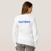 釣り船のキャラクターイラスト Tシャツ (裏面フル)