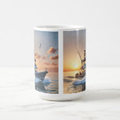 釣り船マグ コーヒーマグカップ (中央)