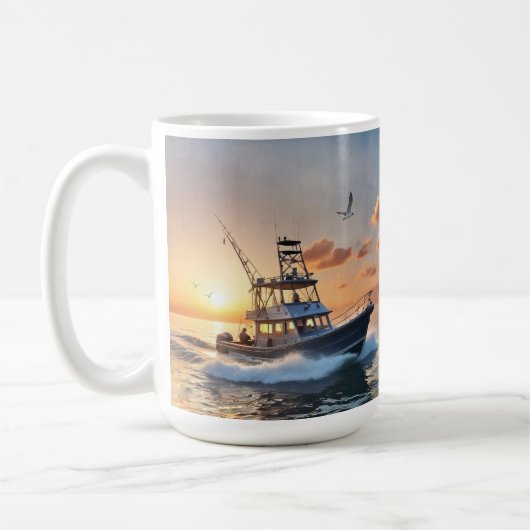釣り船マグ コーヒーマグカップ (左)