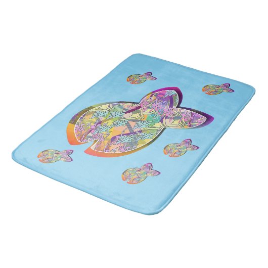 釣り色の青 バスマット (アングル)