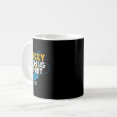 釣り運アップTシャツ 漁師のための洗わない服 コーヒーマグカップ (正面左)