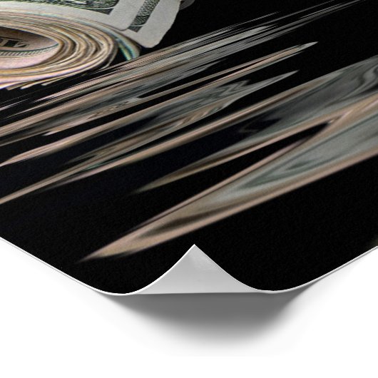 釣り針の上のお金 ポスター (角)