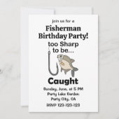 釣り針は鋭すぎて捕まらない 釣り人の誕生日 招待状 (正面)