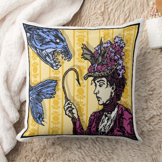 釣り針 – ポップ・アートのゴシック悪夢シュールアルアートスクエア クッション (ブランケット)