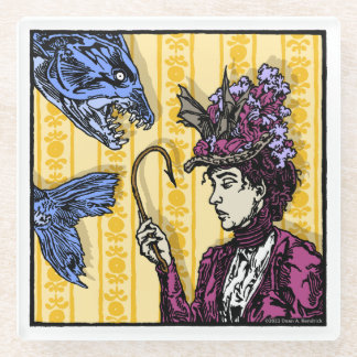 釣り針 – ポップ・アートのゴシック悪夢シュールアルアート ガラスコースター