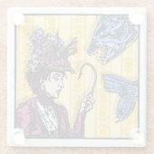 釣り針 – ポップ・アートのゴシック悪夢シュールアルアート ガラスコースター (裏面)