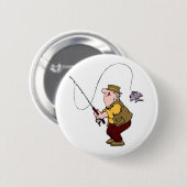 釣り針 缶バッジ (正面&裏面)