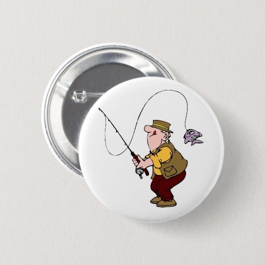 釣り針 缶バッジ (正面&裏面)
