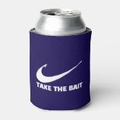 釣り針 – 釣り人コア – ベイトダークブルーを取る 缶クーラー (缶正面)