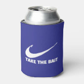 釣り針 – 釣り人コア – ベイトブルーを取る深い 缶クーラー (缶正面)