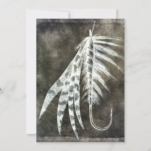 釣り釣り釣り釣り釣りルアーブラウン 招待状 (正面)