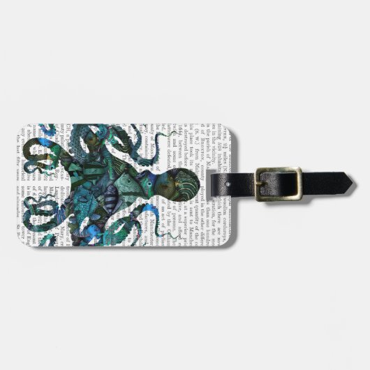 釣り青タコ ラゲッジタグ (正面横)