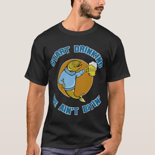 釣り魚のギフトワーム Tシャツ (正面)