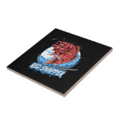 釣り魚の赤いスナッパー – 釣り人のアートワーク – ベクトル タイル (側面)