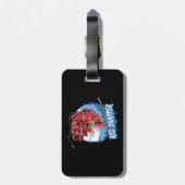 釣り魚の赤いスナッパー – 釣り人のアートワーク – ベクトル ラゲッジタグ (裏面縦)