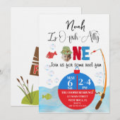 釣り1歳誕生日 オフィシャルにお誘い 招待状 (正面/裏面)