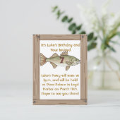 釣り7歳の誕生日パーティー男子招待状 招待状 (スタンド正面)