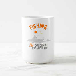釣り：オリジナルの脱出計画 コーヒーマグカップ