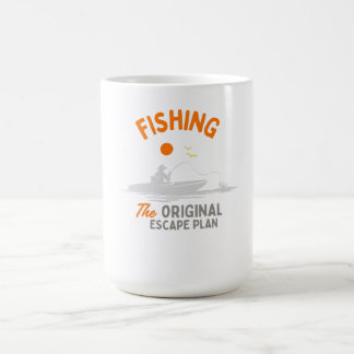 釣り:オリジナルの脱出計画 コーヒーマグカップ