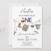 釣り ファーストバースデーパーティー 招待状 (正面)