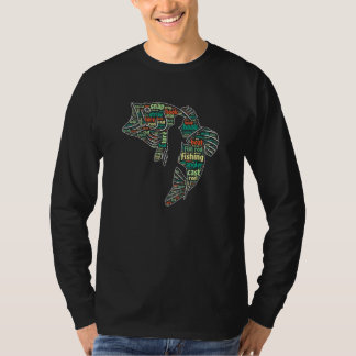 釣り ワードクラウド 釣り師 釣り人 フィッシャー Tシャツ