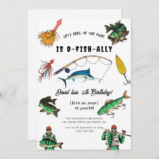 釣り 招待状 (正面/裏面)
