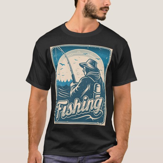釣り - 漁師 Tシャツ (正面)